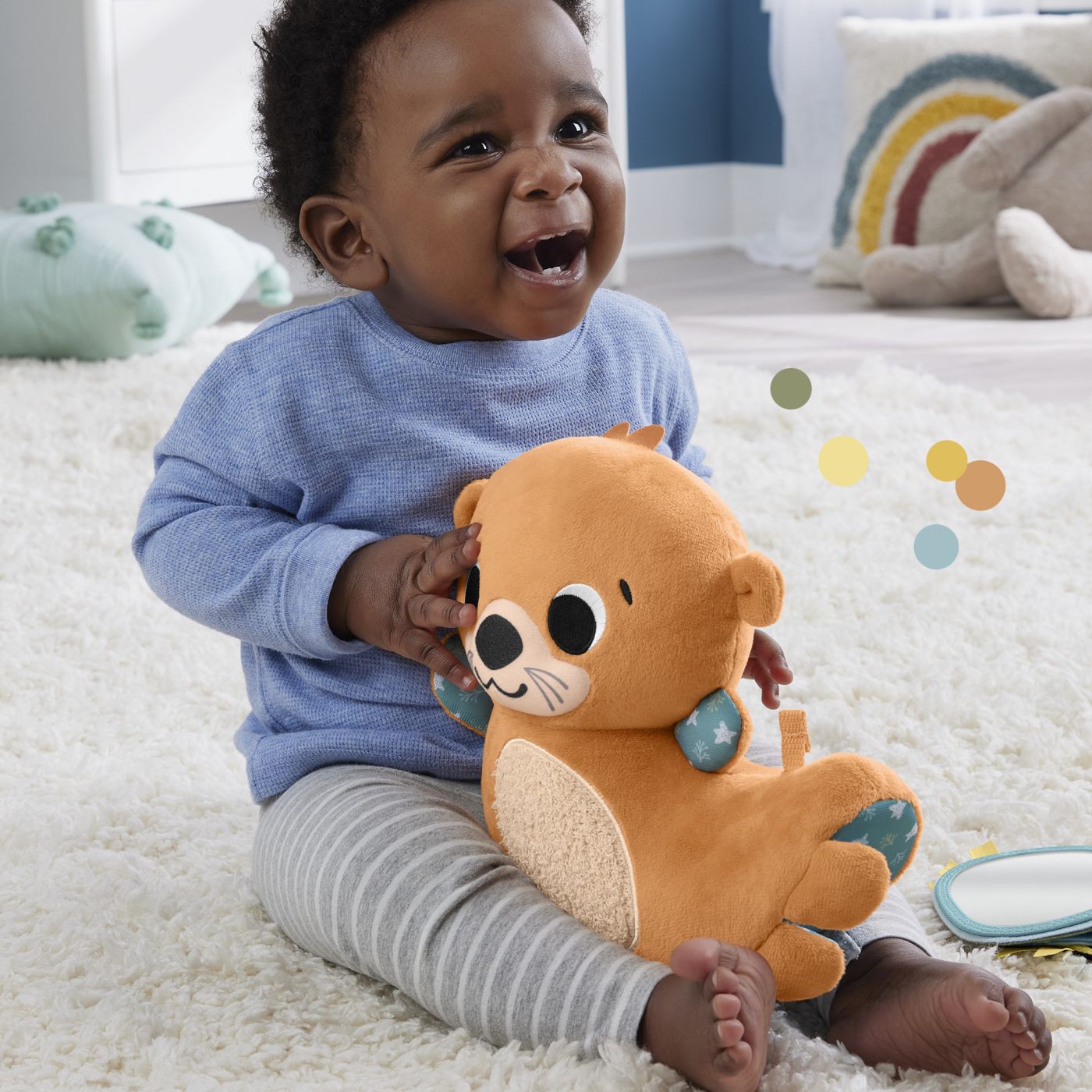 FISHER PRICE JUCARIE SENZORIALA 2 IN 1 TUMMY TIME VIDRA - Imagine 4 [ps:dccd9cd8-04a1-4bad-9139-a581dcad055f]