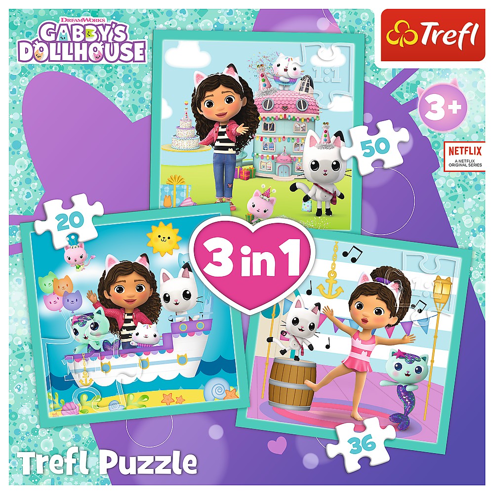 PUZZLE TREFL 3IN1 GABBYS DOLLHOUSE ACTIVITATILE LUI GABBY - Imagine 5 [ps:83bcad85-782a-410c-8666-771fb9dab2af]