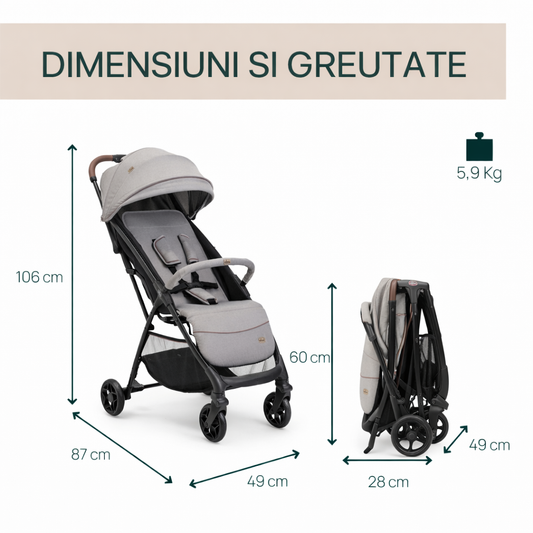 Carucior sport Chicco Glee, JokingBeige (Bej), 0luni+ - Sandshell (Bej) (4) [ps:f7bffabe-d539-418b-ae2f-e47ef600e31f]