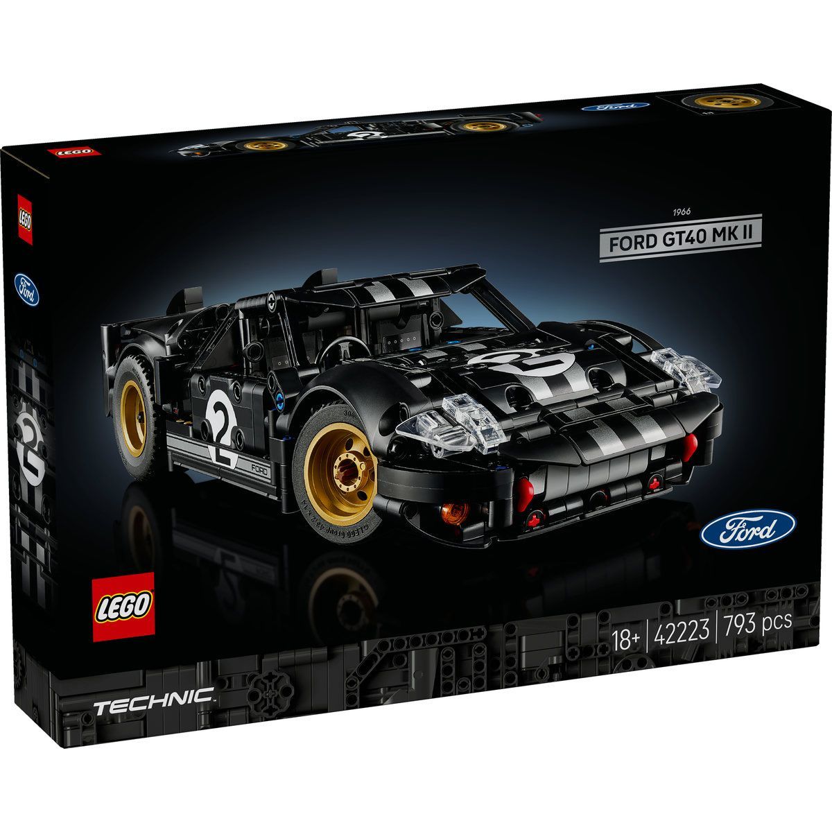 LEGO TECHNIC MASINA DE CURSE 1966 FORD GT40 MKII 42223 - Imagine 3 [ps:4b7129e2-fe6b-4642-ad98-d430380d70e9]