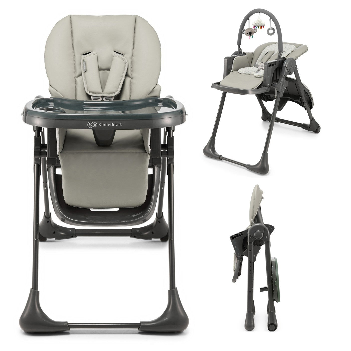 SCAUN DE MASA KINDERKRAFT TUMMIE, PLIABIL, GREEN - Gri
