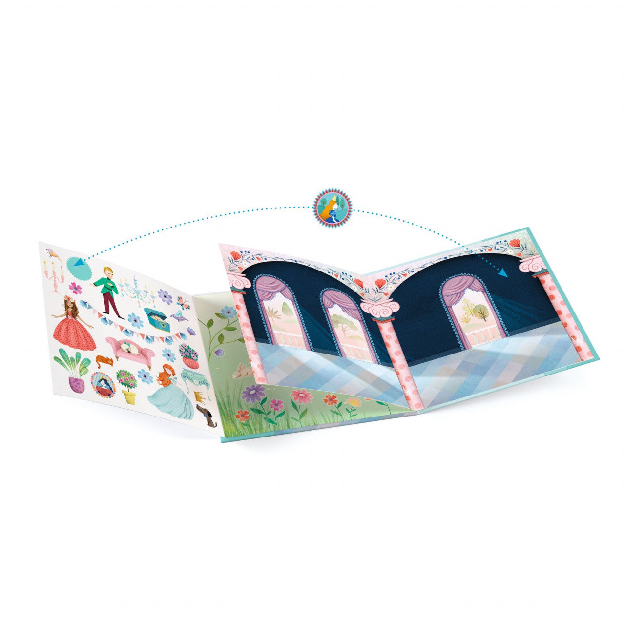 Planse cu abtibilduri repozitionabile Viata la castel, Djeco - Imagine 2 [ps:fe2b956e-ef8b-4794-8acd-61d1447f4921]