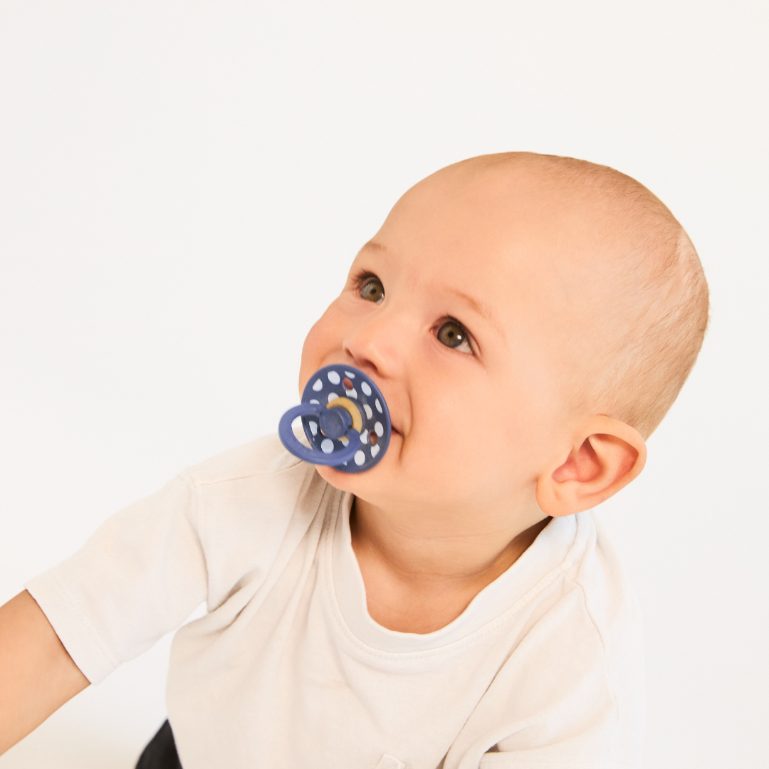Set 2 Suzete BIBS Colour Studio Polka Dots, 0 luni, Rotunde - Bleu (4) [ps:89d807a9-a74c-4a01-9cd9-b9bcde4986dc]