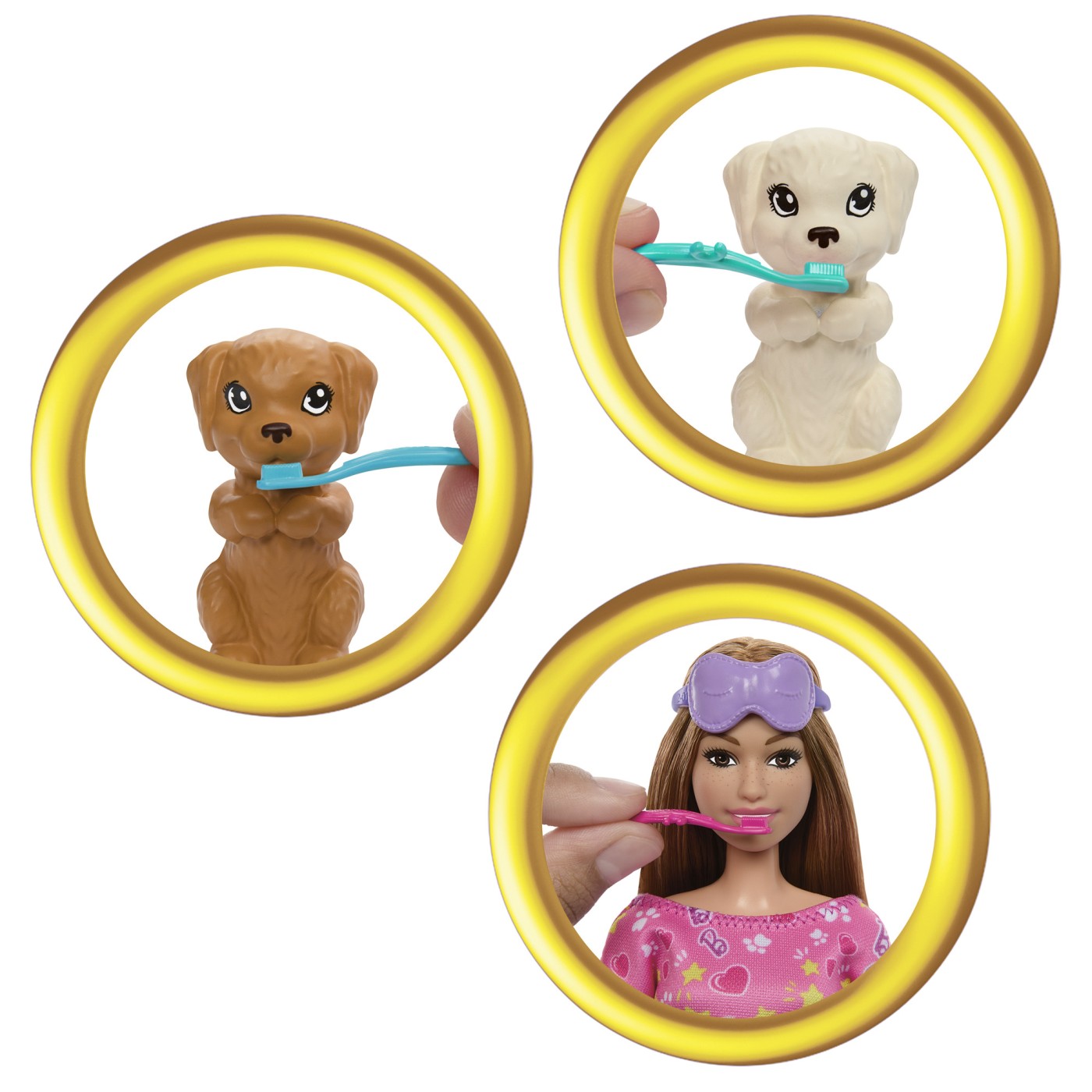 BARBIE PAPUSA BARBIE FAMILY SET PETRECERE CU 2 CATELUSI - Imagine 7 [ps:a941db4d-1c56-42cd-a172-491521b6c1cd]