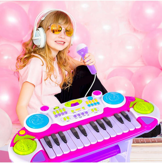 INSTRUMENT MUZICAL PIANINA ELECTRONICA MALPLAY CU SCAUN - Roz (4) [ps:ec264c3d-f988-4ead-b995-f063196f7890]
