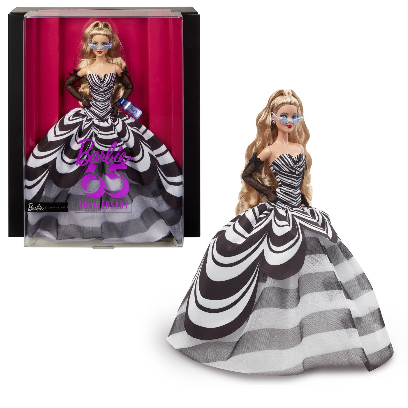 BARBIE SIGNATURE ANIVERSARE 65 ANI PAPUSA BARBIE CU - Negru