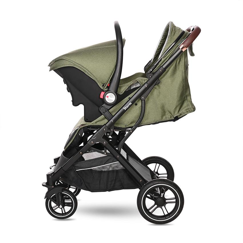Cărucioar Lorelli Storm, 0 luni - 4 ani, Opaline Gri - verde loden (4) [ps:d9bfc459-7ce9-47cb-b50a-a61d6ee96417]