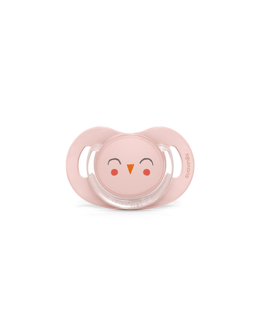 Suzetă anatomică SX Pro din silicon Premium 6-18m Bufniță roz Bonhomia [ps:2401f15d-d804-496c-bdec-10cdc04378df]