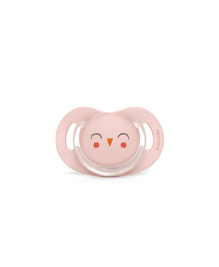 Suzetă anatomică SX Pro din silicon Premium 6-18m Bufniță roz Bonhomia [ps:2401f15d-d804-496c-bdec-10cdc04378df]