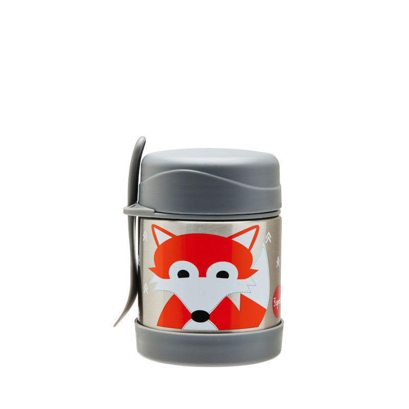 Cutie alimentara din inox cu lingura-furculita, Vulpe, 3 Sprouts [ps:5db42be5-4b71-470a-b415-a6e79f40f1ce]