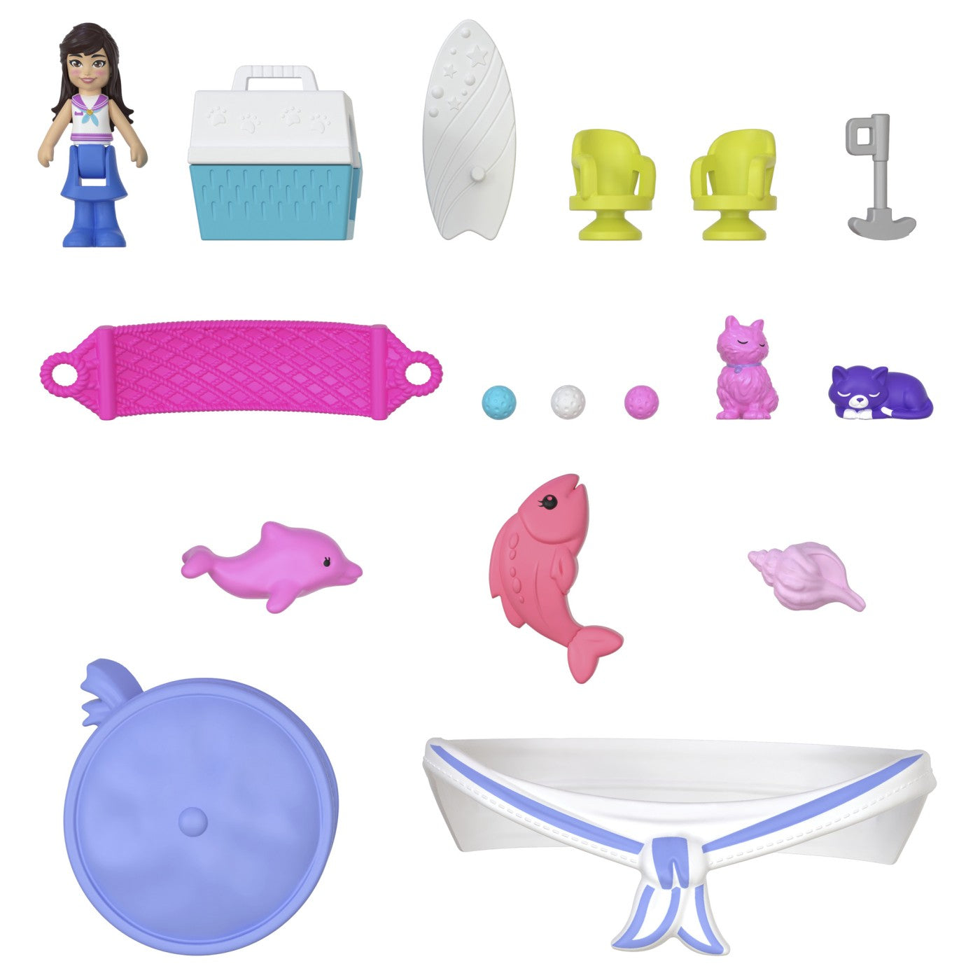 POLLY POCKET SET GENTUTA ANIMALUT PISICUTA MARINAR CU - Imagine 4