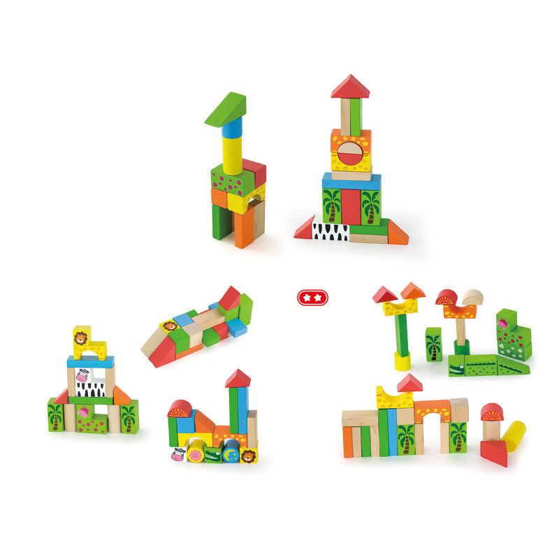 Set cuburi Zoo, 50 de piese, Viga [ps:ed92df0b-5225-4ff7-ad37-dd8fdb430f17]