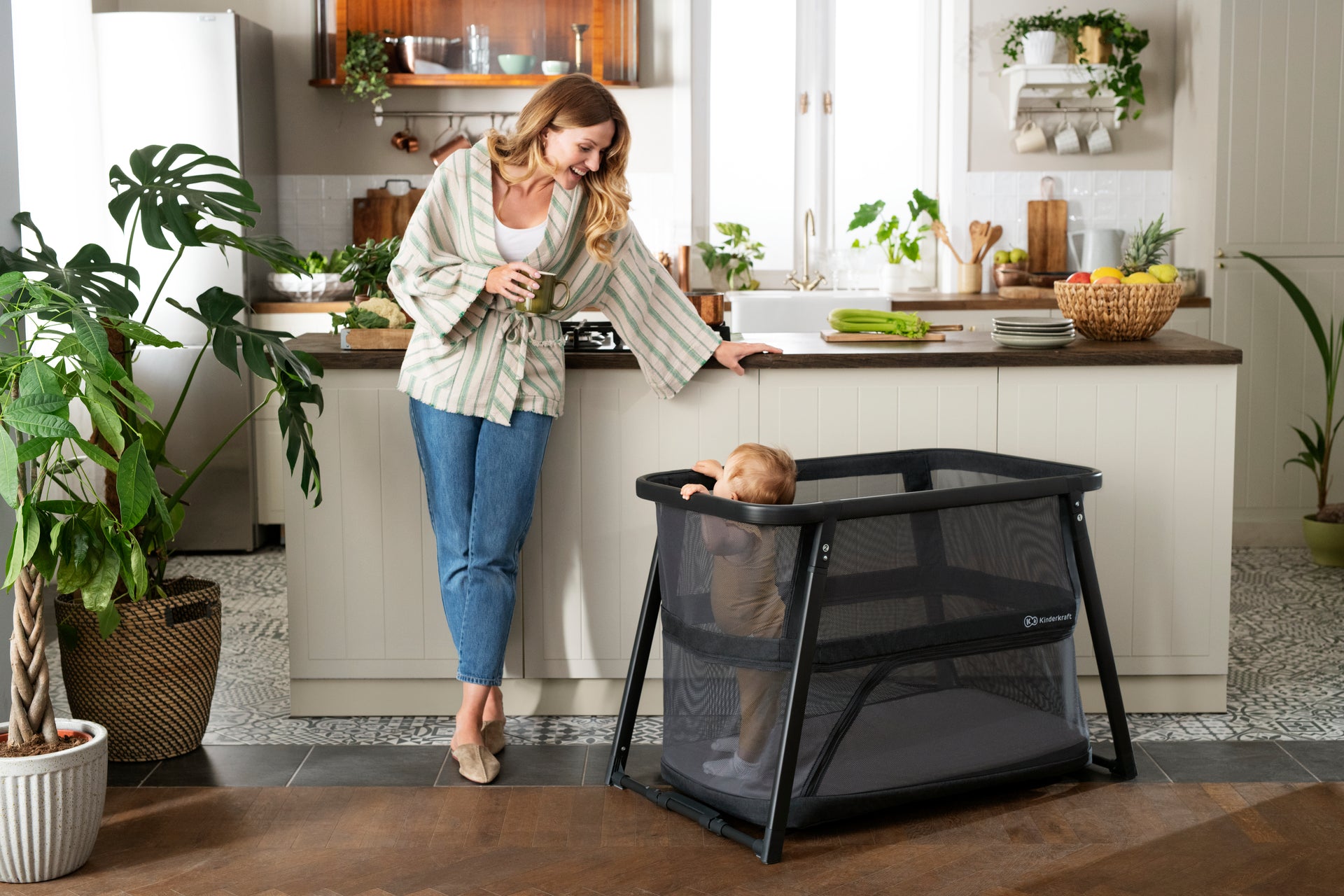 PATUT DE CALATORIE KINDERKRAFT SOFI PLUS, 4 IN 1, GREY - Imagine 4