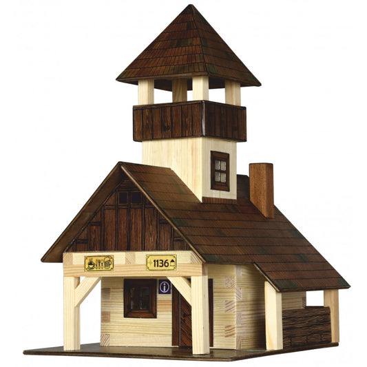 Set constructie arhitectura Refugiu montan, 135 piese din lemn, Walachia [ps:6ec981fe-fea8-46d2-aa09-8e9c942c90f6]