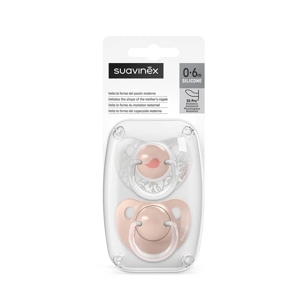 Suzetă Anatomică SX Pro 0-6 Luni, 2 Bucăți, Vanilie | - Roz (4) [ps:d6a5d590-d268-41c1-ba79-4f33f4d36ae3]
