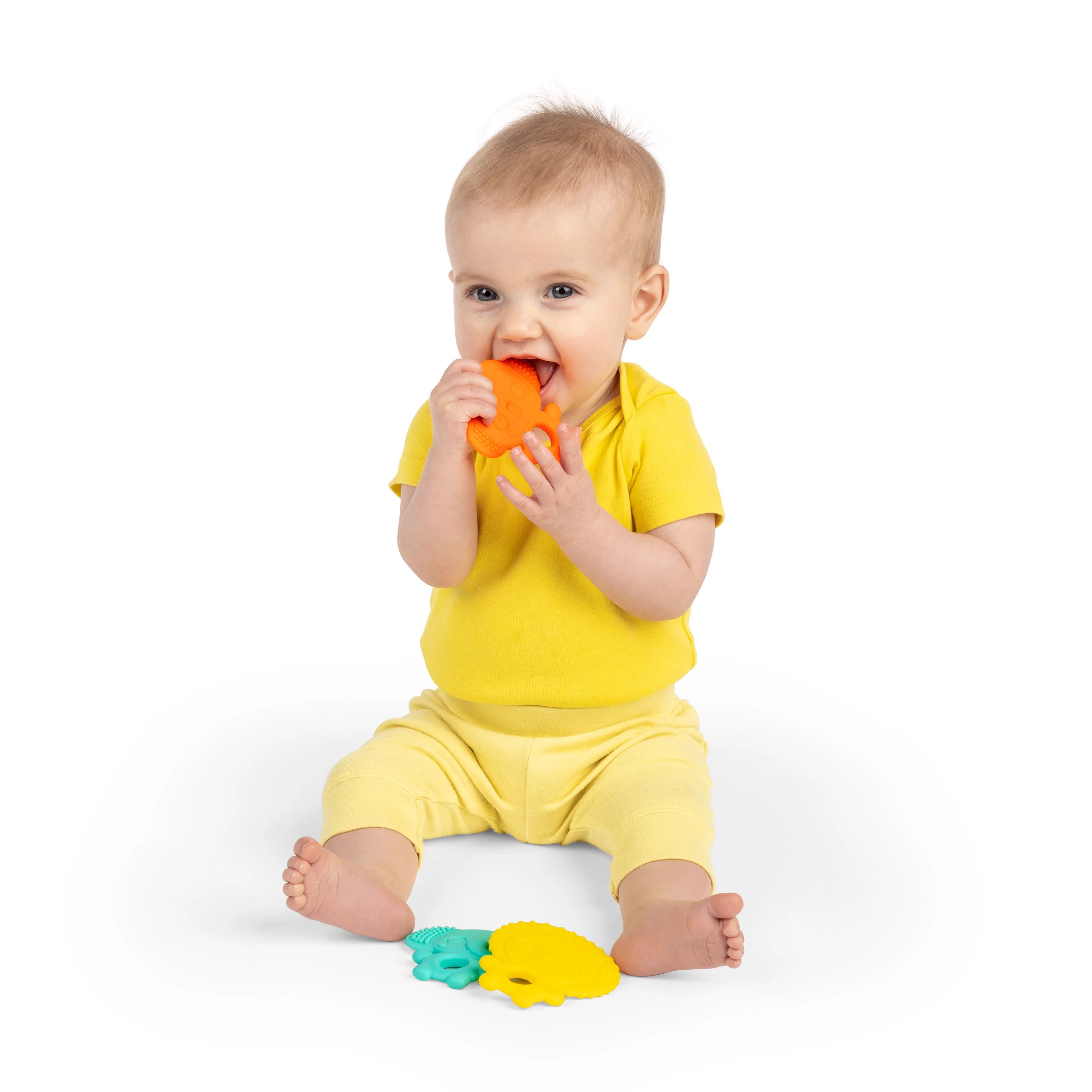 Set 3 Jucării Dentiție Bright Starts Juicy Chews - Fructe - Elefant, Leu, Maimuta (4) [ps:11e8eb00-8c59-47d0-8184-7c71dd460435]