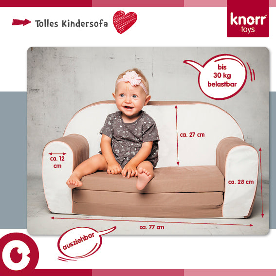 Canapea extensibila pentru copii, Knorr Toys, umplutura din spuma moale, husa bumbac 100% detasabila si lavabila, 77 x 34 x 42 cm, 9 Luni+, Unicorn Roz - Imagine 4 [ps:9034f999-05c5-458e-831c-bc218d807c73]