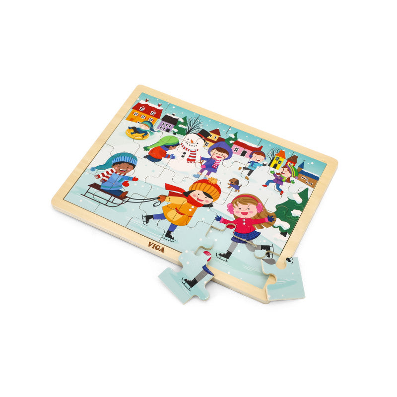 Puzzle anotimpuri, Iarna, 24 piese Viga [ps:2a096a24-74dc-41cc-9504-10159cad6679]