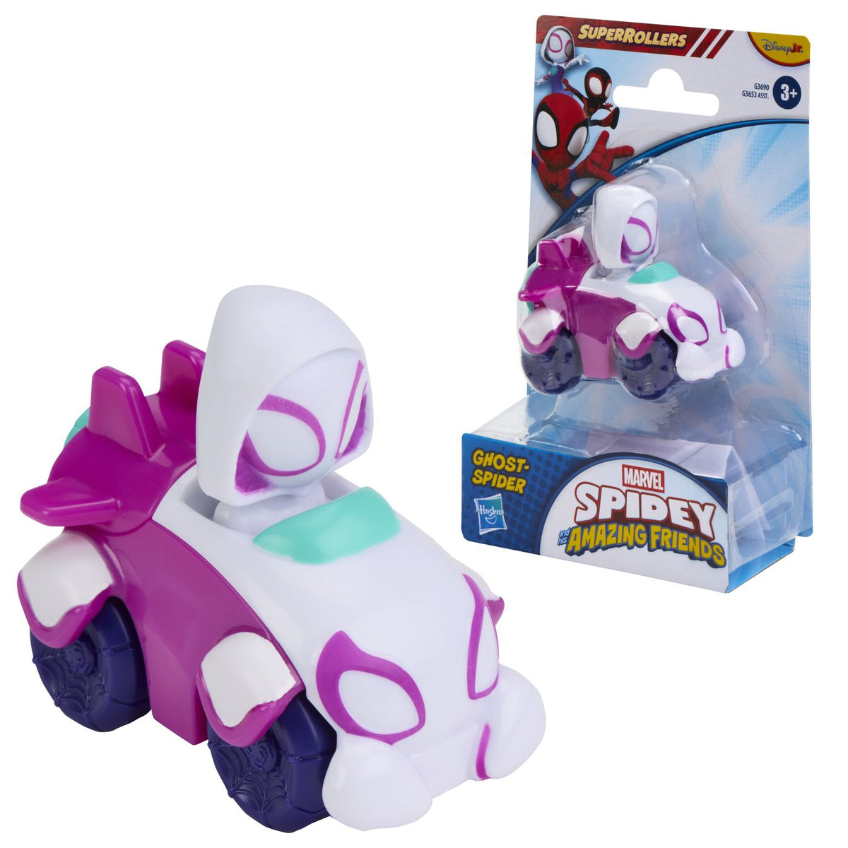 Marvel Super Rollers Ghost Spider cu Vehicul Hasbro - 5.5cm - Default Title (4) [ps:a614eb7d-0b10-47f0-b770-7d20c22424ad]
