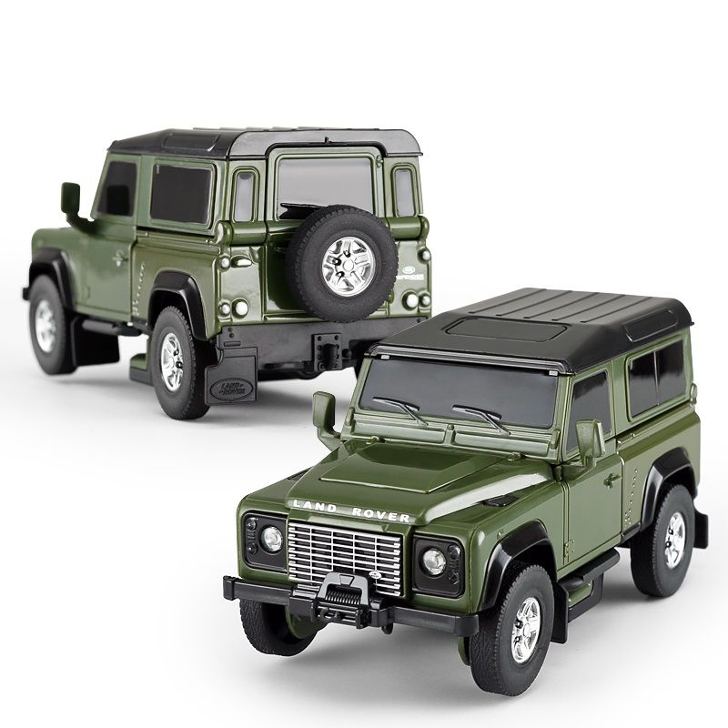 MASINUTA METALICA CONVERTIBILA LAND ROVER DEFENDER BEJ - Verde