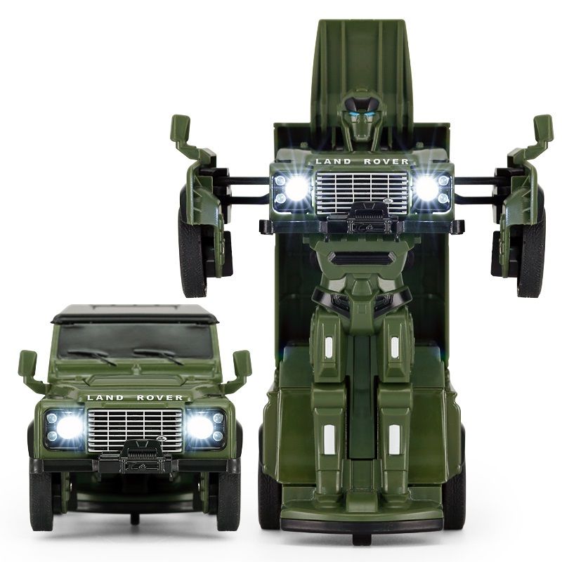MASINUTA METALICA CONVERTIBILA LAND ROVER DEFENDER VERDE CU SCARA 1 LA 32 [ps:09b453e2-2b10-4369-8f3c-5b395f975673]