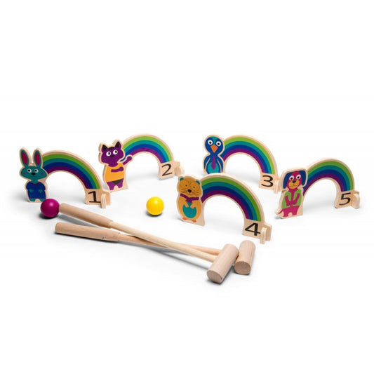 Joc de cricket Curcubeu, BS Toys [ps:8cb3fa3b-a2d5-4c7b-b5ec-dfd2088d34a8]