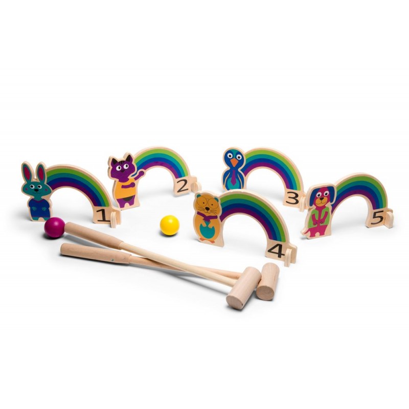 Joc de cricket Curcubeu, BS Toys [ps:8cb3fa3b-a2d5-4c7b-b5ec-dfd2088d34a8]