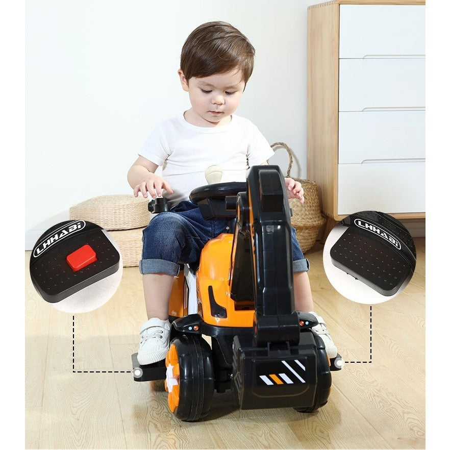 Mașinuță Electrică Excavator Flippy, Portocaliu, 2-7 Ani - Portocaliu (4) [ps:af34c2ad-e15f-4276-ae08-5a9776ae1c37]