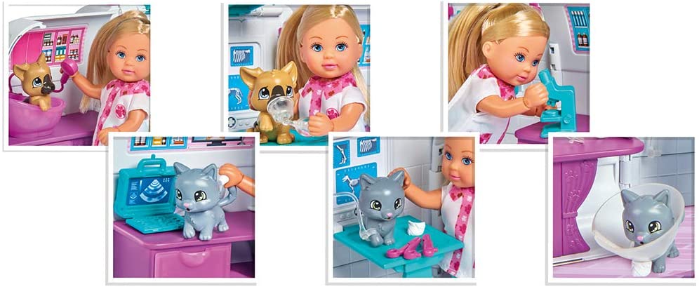 PAPUSA EVI VETERINAR CU RULOTA ACCESORIZATA Simba - Imagine 5 [ps:aac236c4-3f8f-428e-a7e9-b82b8a3b17ad]