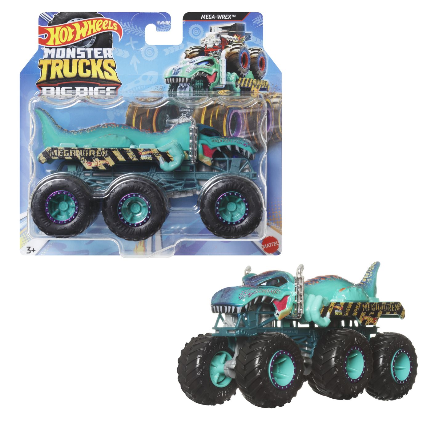 Hot Wheels Monster Truck Mega-Wrex Turcoaz - Mattel - Turcos (4) [ps:cdd755c6-ef60-4a43-9439-545fbfb2b612]