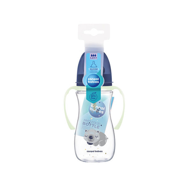 Canpol Babies Biberon Anticolic Gat Larg 300Ml Pp Easy Start Sleepy Koala cu manere fosforescente 35/238_blu [ps:9bed4b09-56b2-4126-8837-2832112f91a8]