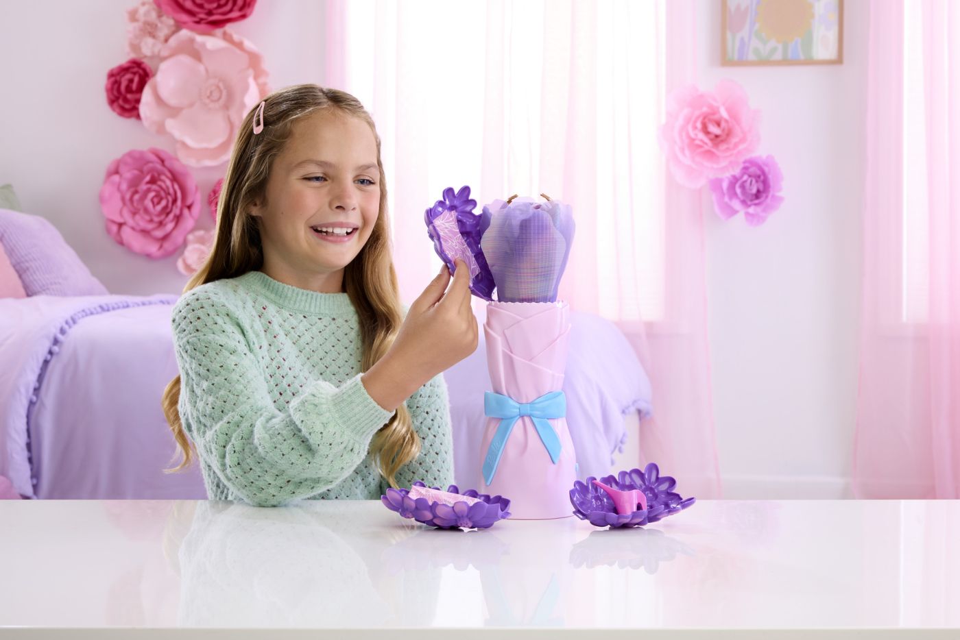 BARBIE PETAL POP SET PAPUSA BARBIE LALEA ROZ SI - Mov (4) [ps:839fda98-e567-4acd-b4ff-ca3aae7222c7]