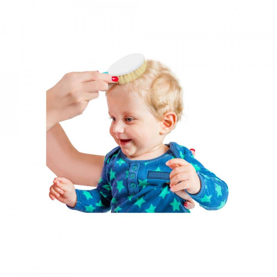 Set pieptan si perie din peri naturali BabyJem (Culoare: Gri) [ps:83231dfa-8cf6-49e9-b922-09c3a9884b32]
