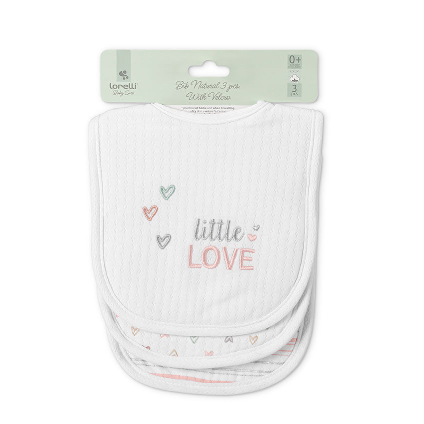 Set 3 Bavete Bumbac Lorelli pentru Nou-Născut, Albe - Pink (4) [ps:3e8f2944-e631-4bc2-975b-d146c2e875d6]
