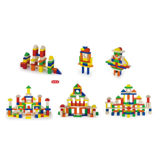 Cuburi de construit din lemn, colorate, 2.5 cm, 100 buc [ps:16ebaf7c-01ba-4ebc-b227-e94ea16fd96a]
