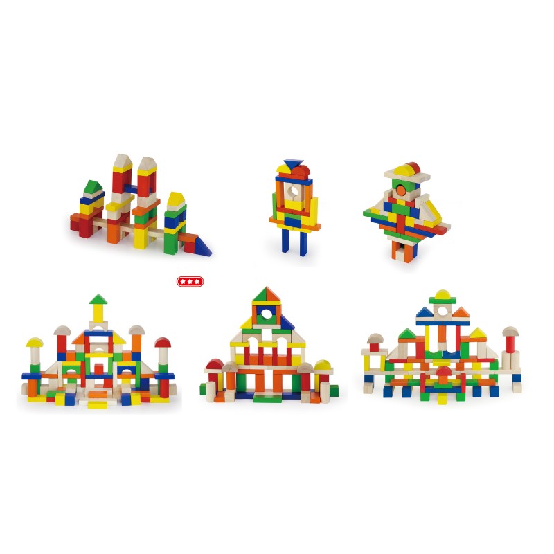 Cuburi de construit din lemn, colorate, 2.5 cm, 100 buc [ps:16ebaf7c-01ba-4ebc-b227-e94ea16fd96a]