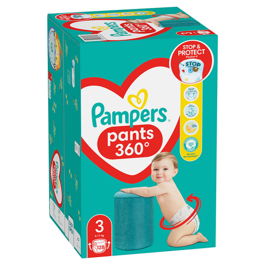 PAMPERS Active Baby Pants, scutece chilotel, 6-11 kg, marime 3, Mega Box, 128 buc [ps:4c4e0fb0-fd12-44b5-8120-7dde000a38f4]