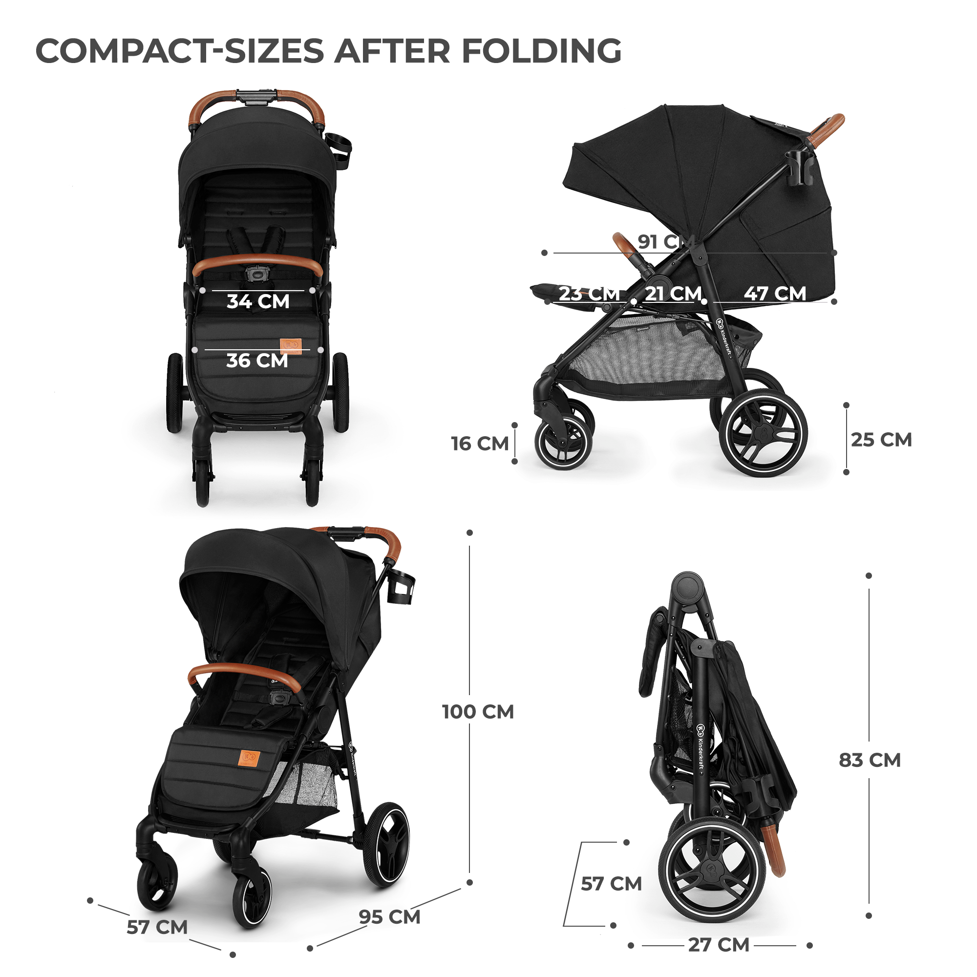 CARUCIOR SPORT KINDERKRAFT GRANDE PLUS, BLACK - Negru [ps:a0fd8f77-e61d-4d14-b9cf-e1749dc501c2]