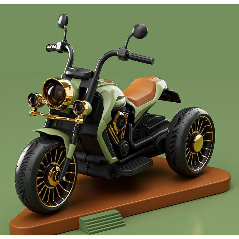 Motocicletă Electrică Flippy, Verde, cu Bluetooth și Lumini - Verde (5) [ps:45881845-57f0-4011-9a5f-5db7fdddff08]