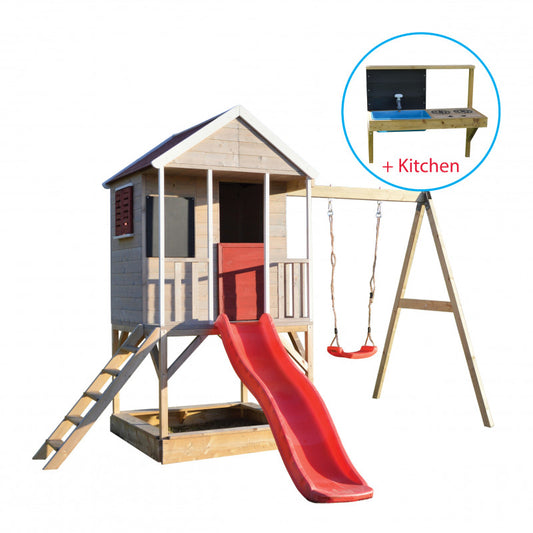 Casuta Summer Adventure House cu loc de nisip, tobogan, leagan, bucatarie (M9R_K), Wendi Toys [ps:c4f8c345-1547-4f56-835c-8b0cb5ed6eb9]