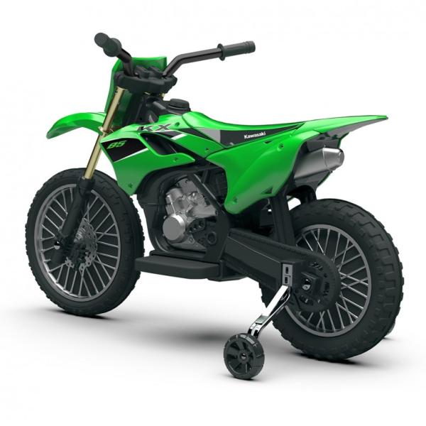 Motocicleta electrica pentru copii, Injusa, licenta Kawasaki KX85, 6V, include roti ajutatoare, 2-5 Ani - Imagine 5 [ps:160f5b9a-43eb-41c2-ad70-bf99b24c668d]