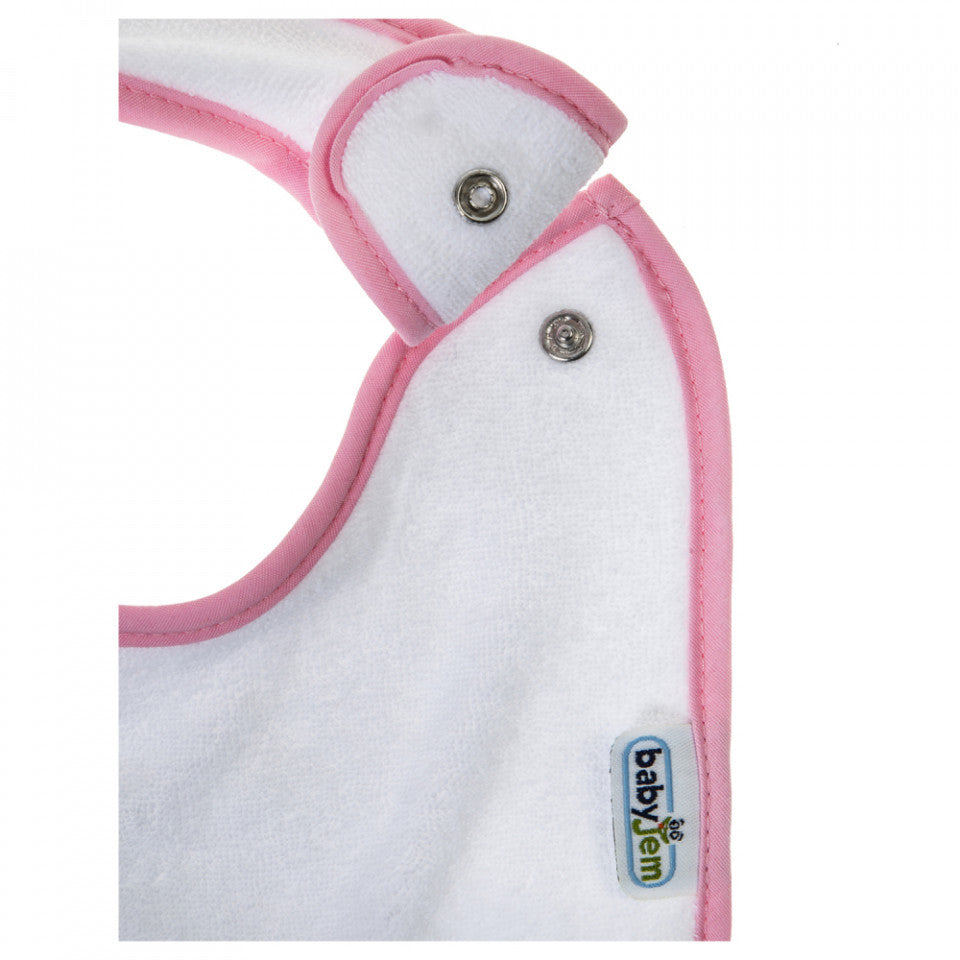 Set 3 bavete BabyJem, cu capse, din bumbac (Pentru: Fete) - Imagine 5