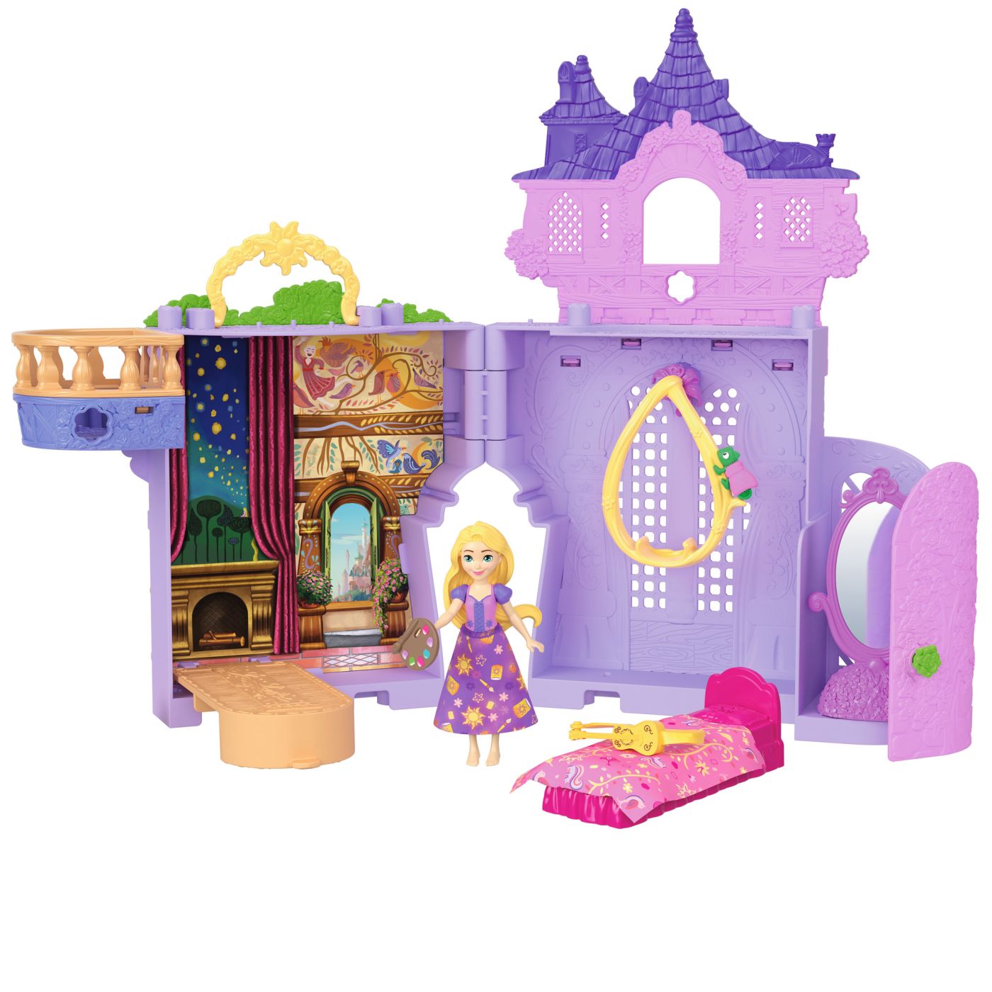 DISNEY PRINCESS SET CASTELUL LUI RAPUNZEL CU ACCESORII - Imagine 5