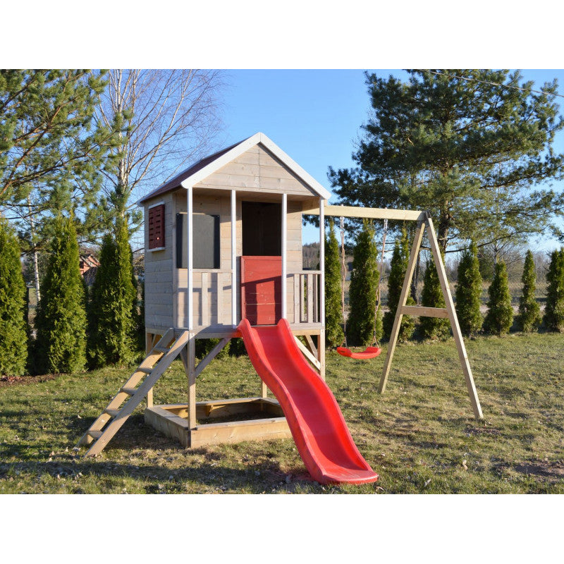 Casuta de gradina Summer Adventure House cu platforma cu loc pentru nisip, tobogan si leagan (M9) [ps:52fbc02c-895b-4d5d-a3fe-4aa61dbcde46]