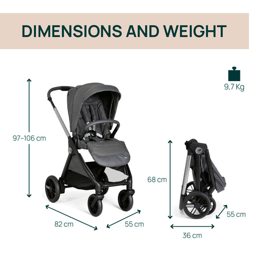 Carucior copii 3 in 1 Chicco Bellagio, Black Satin - Default Title (5) [ps:f6c38ad7-f4fe-4b66-98d0-bd729517e029]