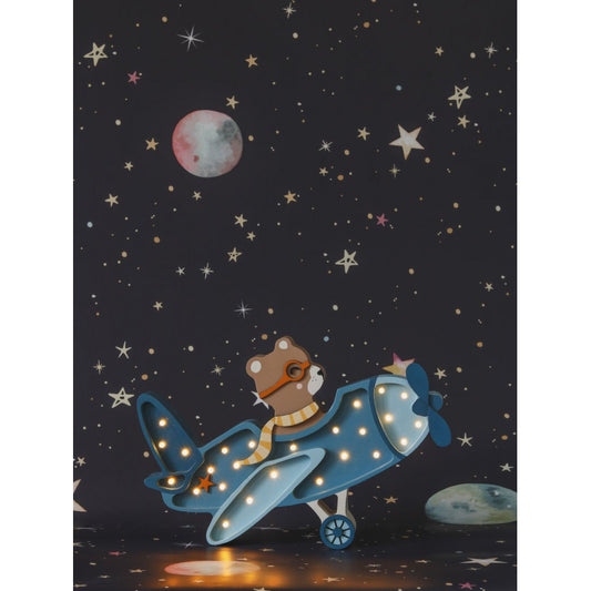 Lampa LITTLE LIGHTS Aeroplan, Denim Blue [ps:542a0870-0ec9-48be-ad1b-ccfa622e022b]