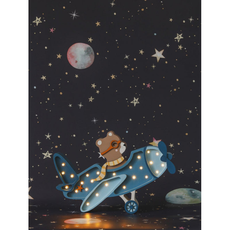 Lampa LITTLE LIGHTS Aeroplan, Denim Blue [ps:542a0870-0ec9-48be-ad1b-ccfa622e022b]