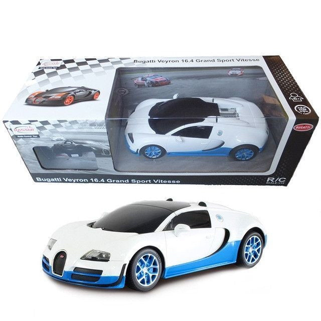 MASINA CU TELECOMANDA BUGATTI GRAND SPORT VITESSE ALB CU SCARA 1 LA 18 [ps:cbde2a72-a20c-406d-a43d-28b99c06dc14]