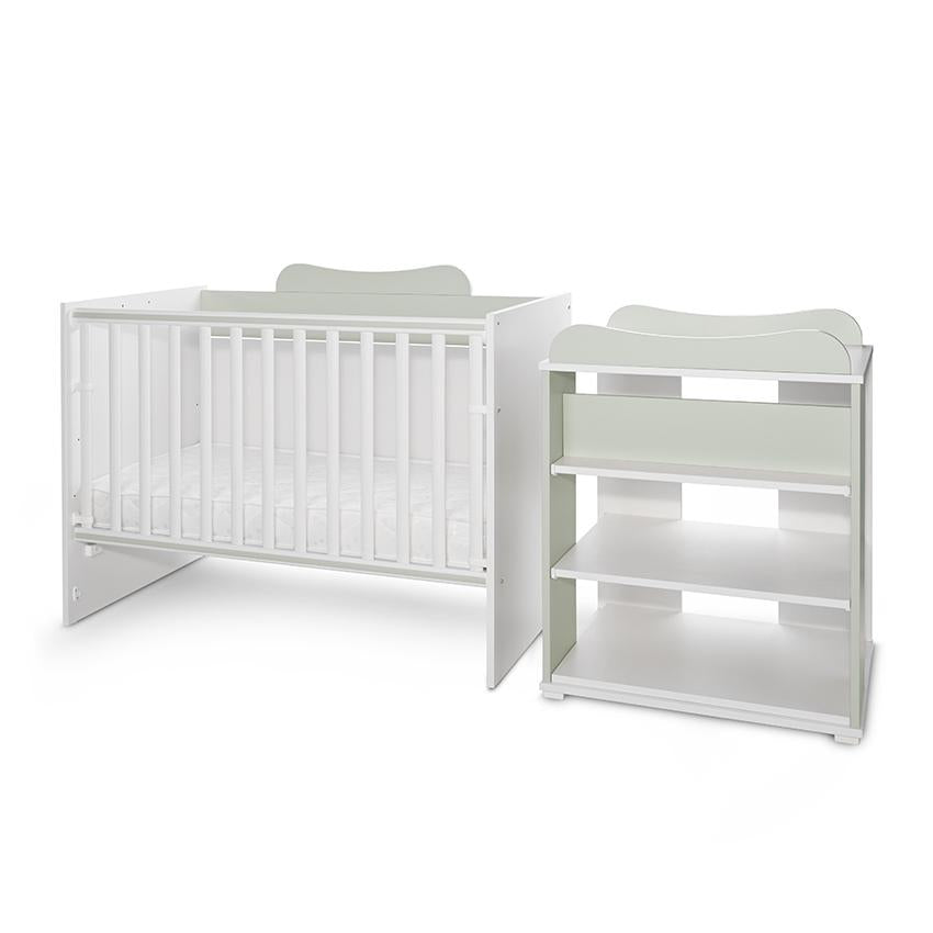 Pătuț Modular Multifuncțional Lorelli Multi, White Orchid - White Milky Green (5) [ps:3e2baf6c-be1e-442c-a2cf-677b6e69a6d3]
