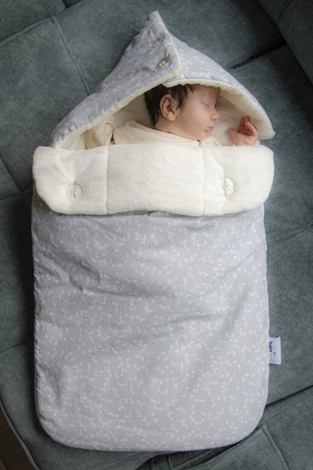 Paturica multifunctionala din bumbac BabyJem (Culoare: Maro) - Gri